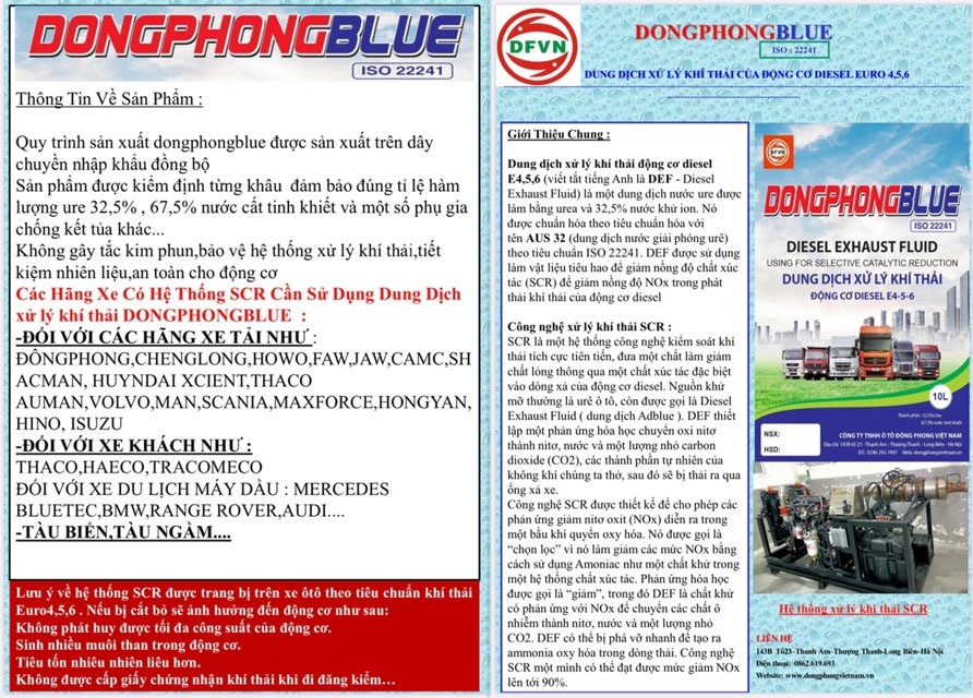 Dung dịch AdBlue - DONGPHONGBLUE