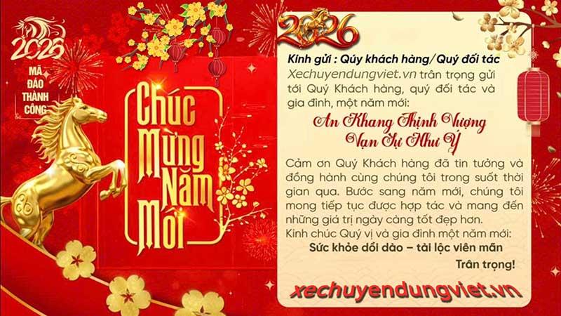 xechuyendungviet.vn chào xuân mới Bính Ngọ 2026
