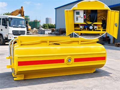 Bồn xăng dầu 900 lít cấp lẻ nội bộ – Tích hợp đồng hồ đếm chuẩn công trường